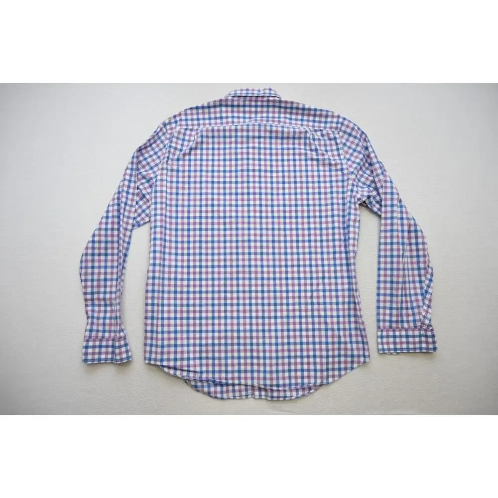 J Crew Dress Shirt Plaid Casual‎ Long Sleeve Button Up Mens Sz Large